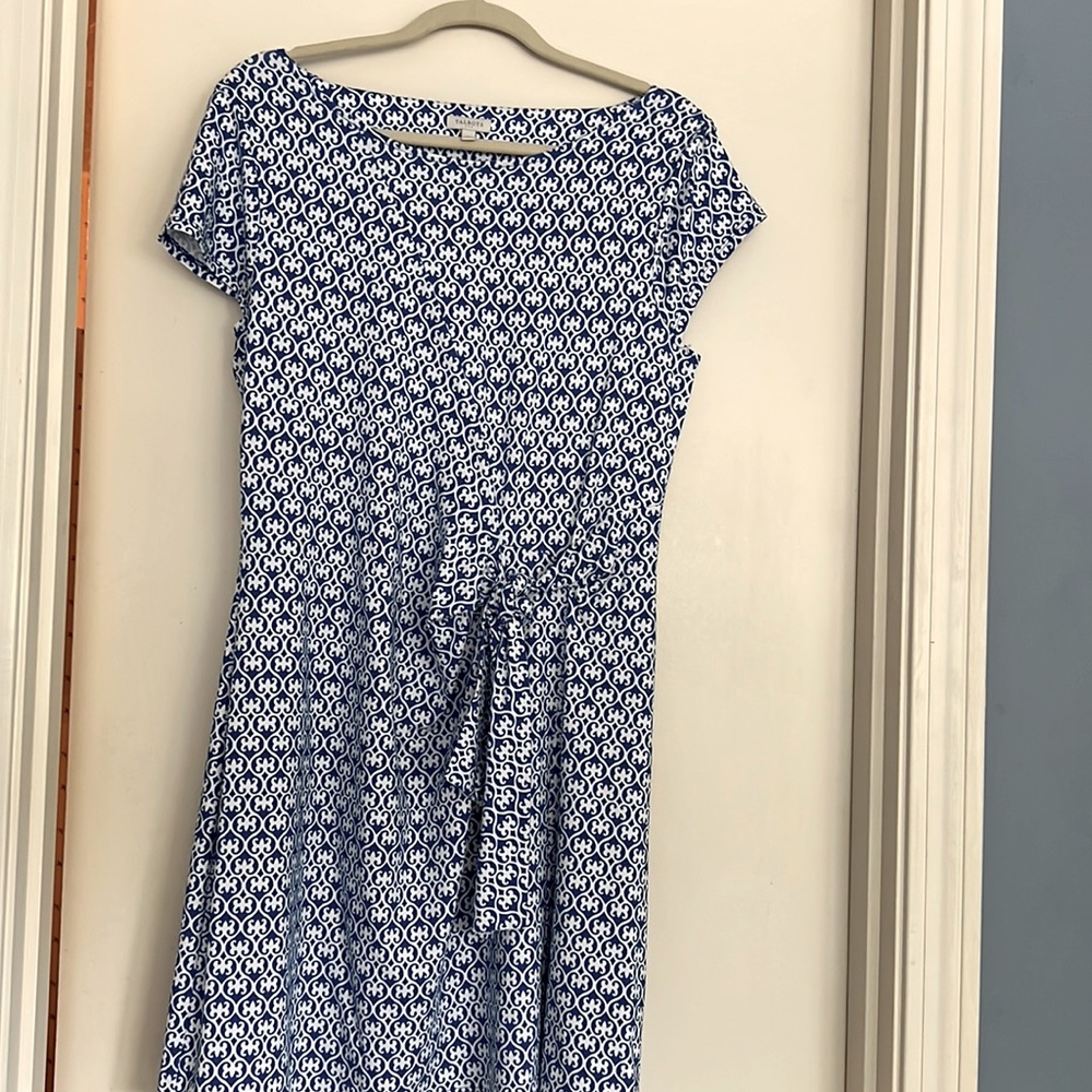 talbots knee length dress size med spandex and jersey